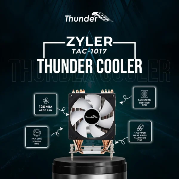 Thunder Air Cooler TAC 1017 Zyler – High-Performance CPU Cooler - Image 2