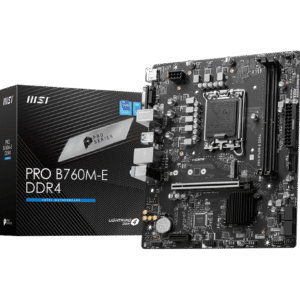 MSI PRO B760M-E DDR4 Motherboard – Intel LGA 1700, M.2, PCIe 4.0