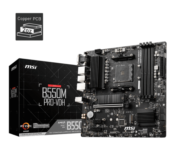 MSI B550M PRO-VDH AMD B550 Micro-ATX Motherboard
