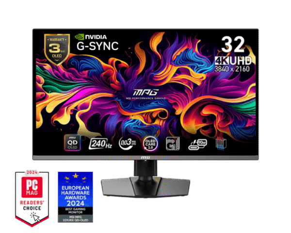 MSI MPG 321URX QD-OLED – 32" 4K 240Hz Gaming Monitor