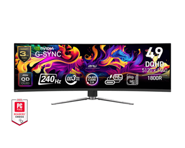 MSI MPG 491CQPX QD-OLED – 49" Ultrawide Gaming Monitor