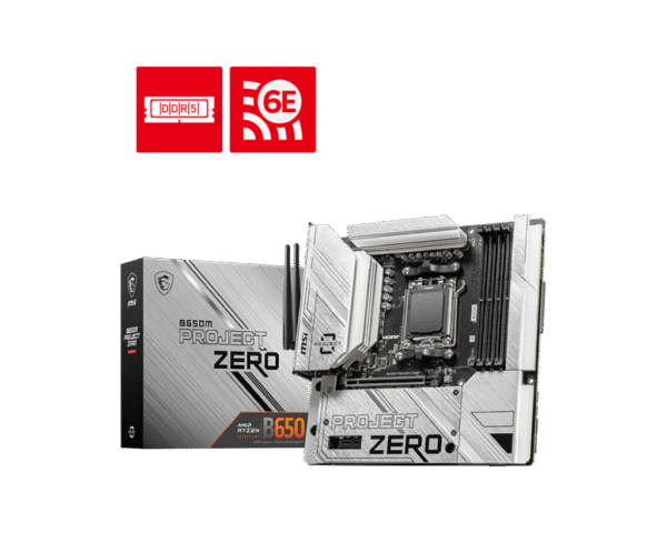 MSI B650M Project Zero Micro-ATX AM5 Motherboard