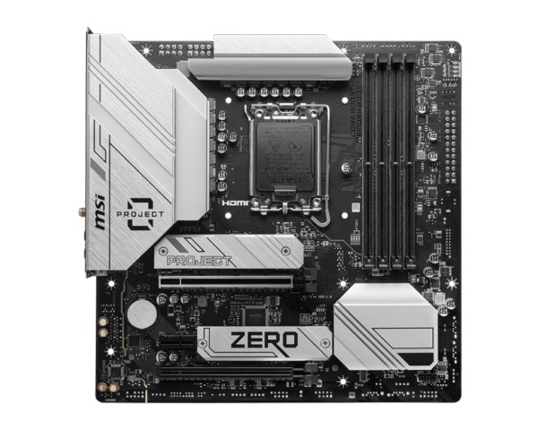 MSI B760M PROJECT ZERO DDR5 | Intel B760 Micro-ATX Board - Image 2