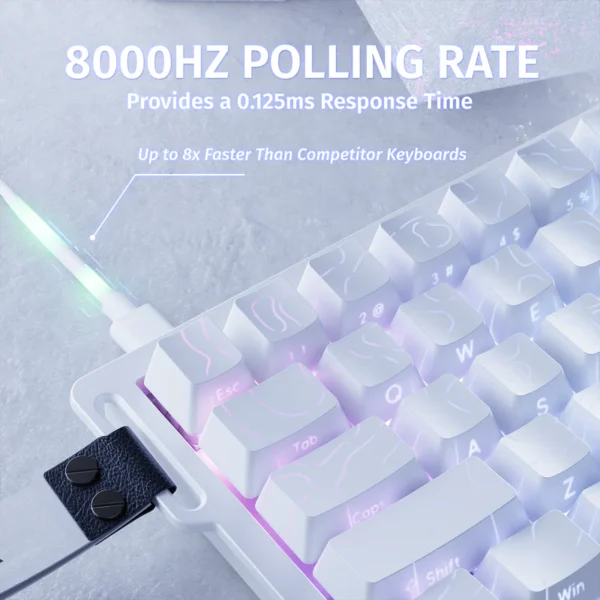 Attack Shark X68 HE 60% Gaming Keyboard – White - Image 4