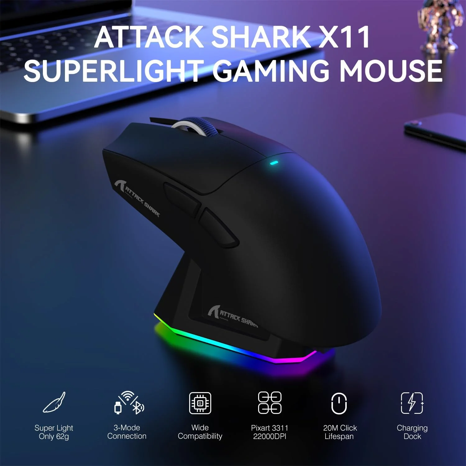 Attack Shark X11 Gaming Mouse - Image 6