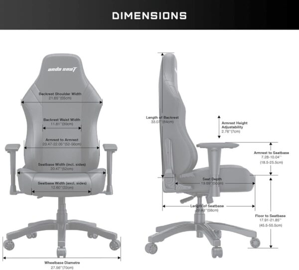 Anda Seat Luna – Black & Red Series (AD18-48-BS-PV) - Image 3