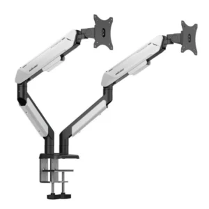 Anda Seat Stealth Pro II Duo Adjustable Monitor Arm – Black White