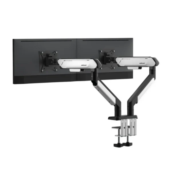 Anda Seat Stealth Pro II Duo Adjustable Monitor Arm – Black White - Image 2