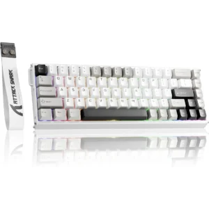 Attack Shark X68 HE Max Gaming Keyboard – Straight White
