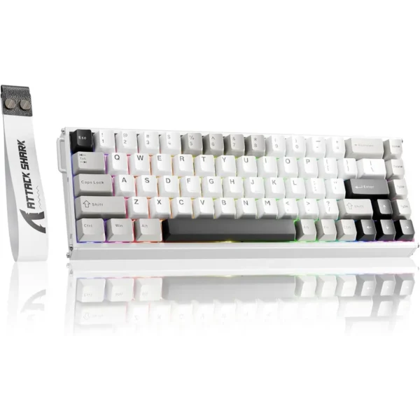 Attack Shark X68 HE Max Gaming Keyboard – Straight White