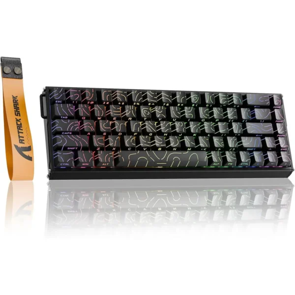 Attack Shark X68 HE Max Gaming Keyboard – Black Lines