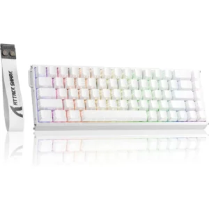 Attack Shark X68 HE Max Gaming Keyboard – White Lines