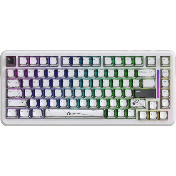 Attack Shark X82 PRO HE – White Theme 75% RGB Gaming Keyboard