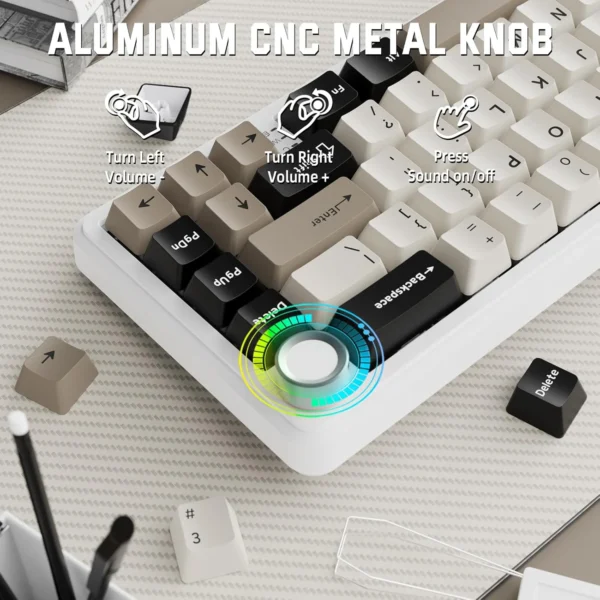Attack Shark X66 Gaming Keyboard – Cheese White - Image 4