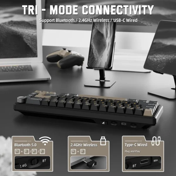 Attack Shark X66 Gaming Keyboard – Starry Black - Image 3