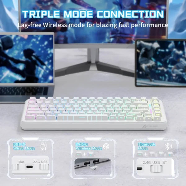 Attack Shark X82 PRO HE – White 75% RGB Gaming Keyboard - Image 6