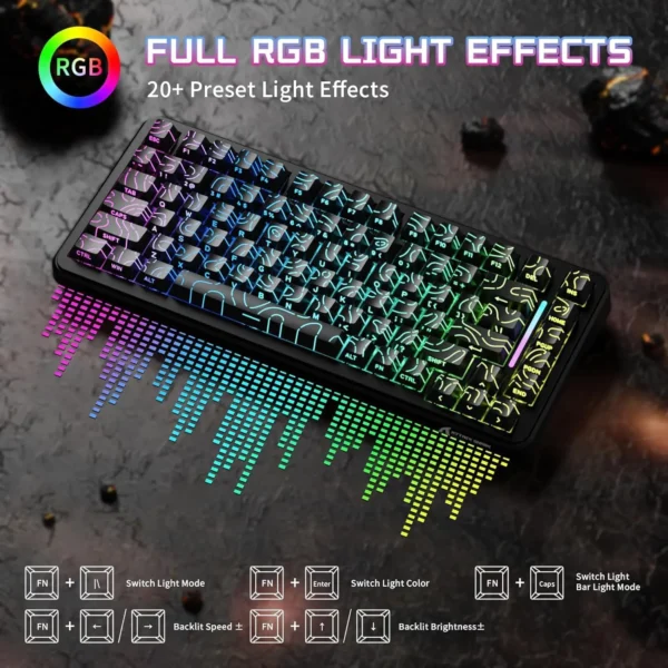 Attack Shark X82 PRO HE – Black 75% RGB Gaming Keyboard - Image 6
