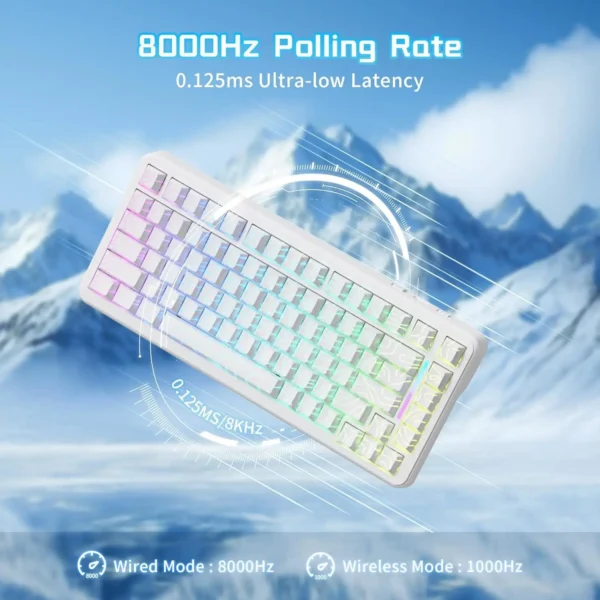Attack Shark X82 PRO HE – White 75% RGB Gaming Keyboard - Image 5
