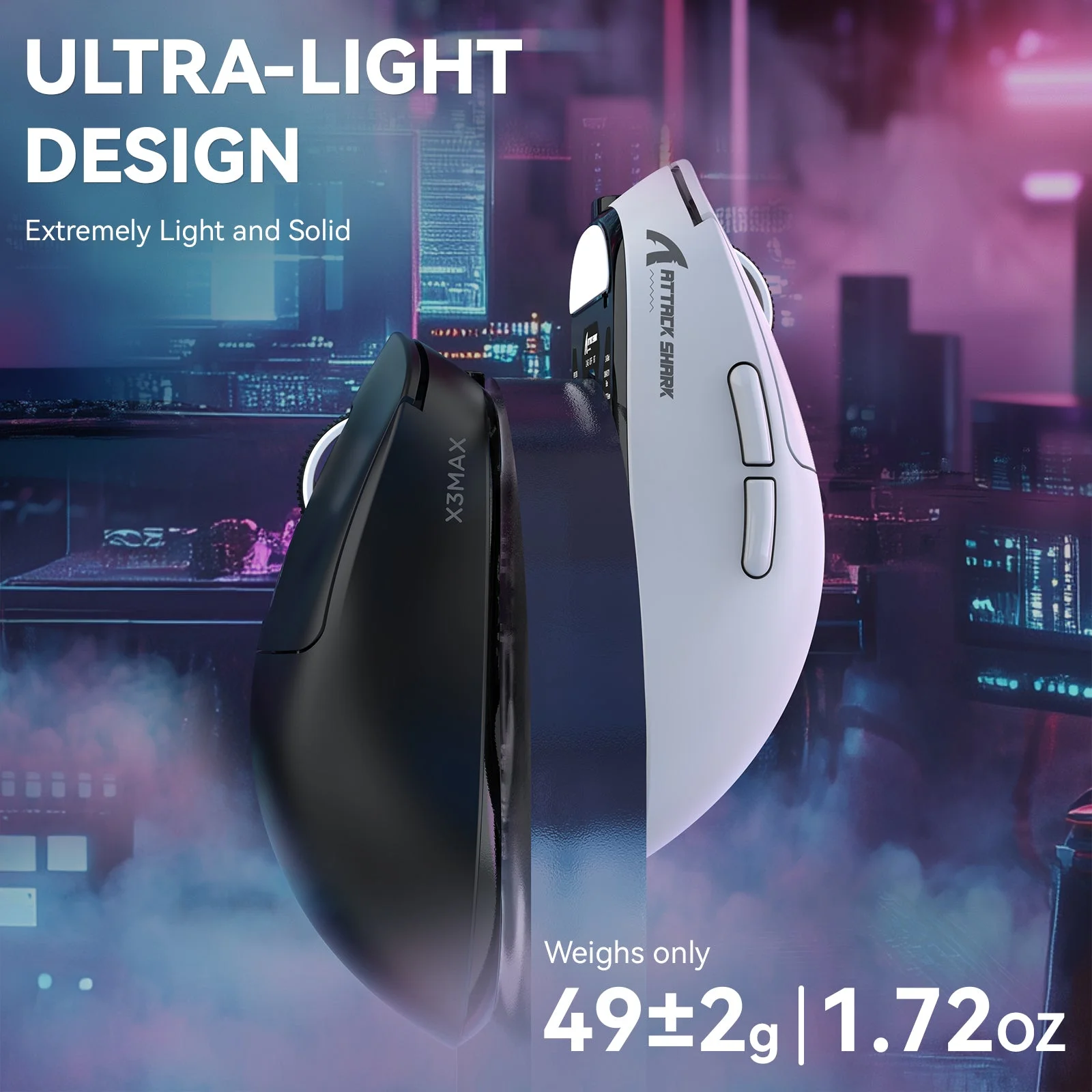 Attack Shark X3 Max Gaming Mouse Black & White – RGB - Image 11