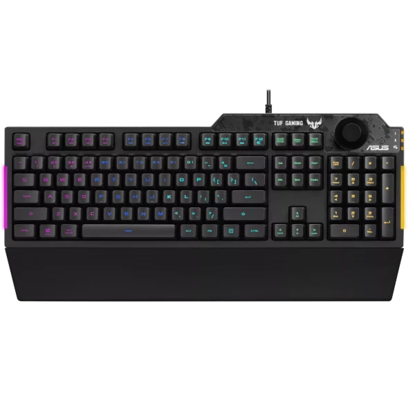 TUF Gaming K1 – RGB Gaming Keyboard with Volume Knob
