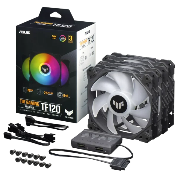 TUF Gaming TF120 ARGB Fan – Triple Fan Kit - Image 10