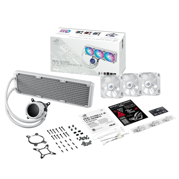 ROG Strix LC III 360 ARGB LCD White – Liquid CPU Cooler - Image 10