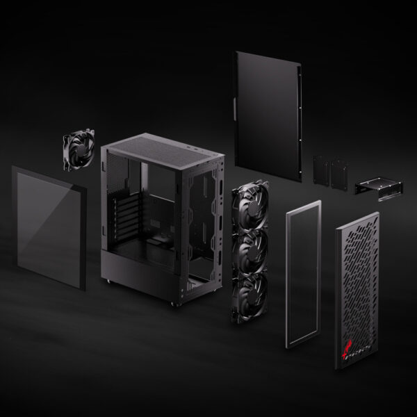 XPG VALOR AIR Compact Mid-Tower Chassis – Black & White - Image 2