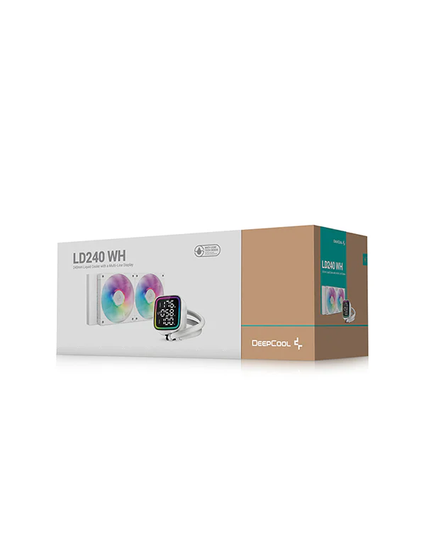 DeepCool LD240 White ARGB AIO Cooler with Display - Image 6