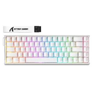 Attack Shark X68 HE Max Gaming Keyboard – White Contours