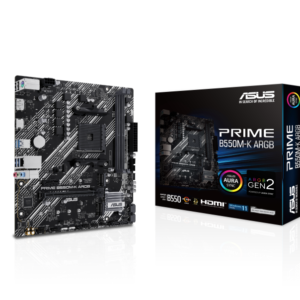 ASUS PRIME B550M-K ARGB DDR4 Micro-ATX Motherboard